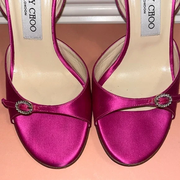 Y2K Jimmy Choo Hot Pink Sling-backs - Picture 6 of 6